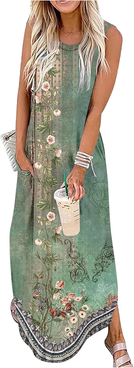 CHUNTIANRAN Maxi Dresses for Women Summer Outfits Boho Beach Long Dresses Casual Sundresses Resort Wear for Women 2026