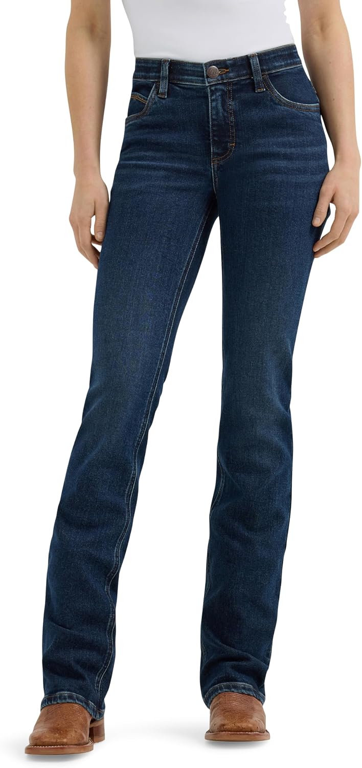 Wrangler Women’s Willow Mid Rise Performance Waist Boot Cut Ultimate Riding Jean