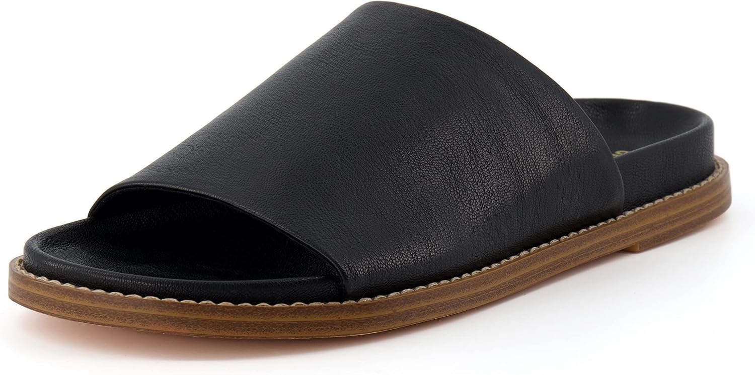CUSHIONAIRE Women’s Nugget one band footbed sandal with +Comfort, Wide Widths Available