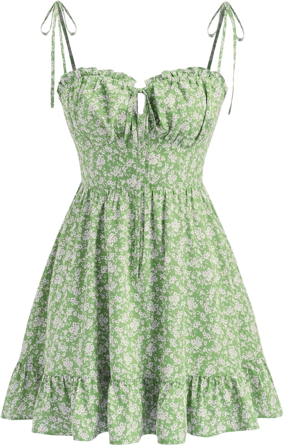 CIDER Floral Dress for Women Summer Mini Sundresses Spaghetti Strap Cute Vacation Dresses Boho Casual Outfits