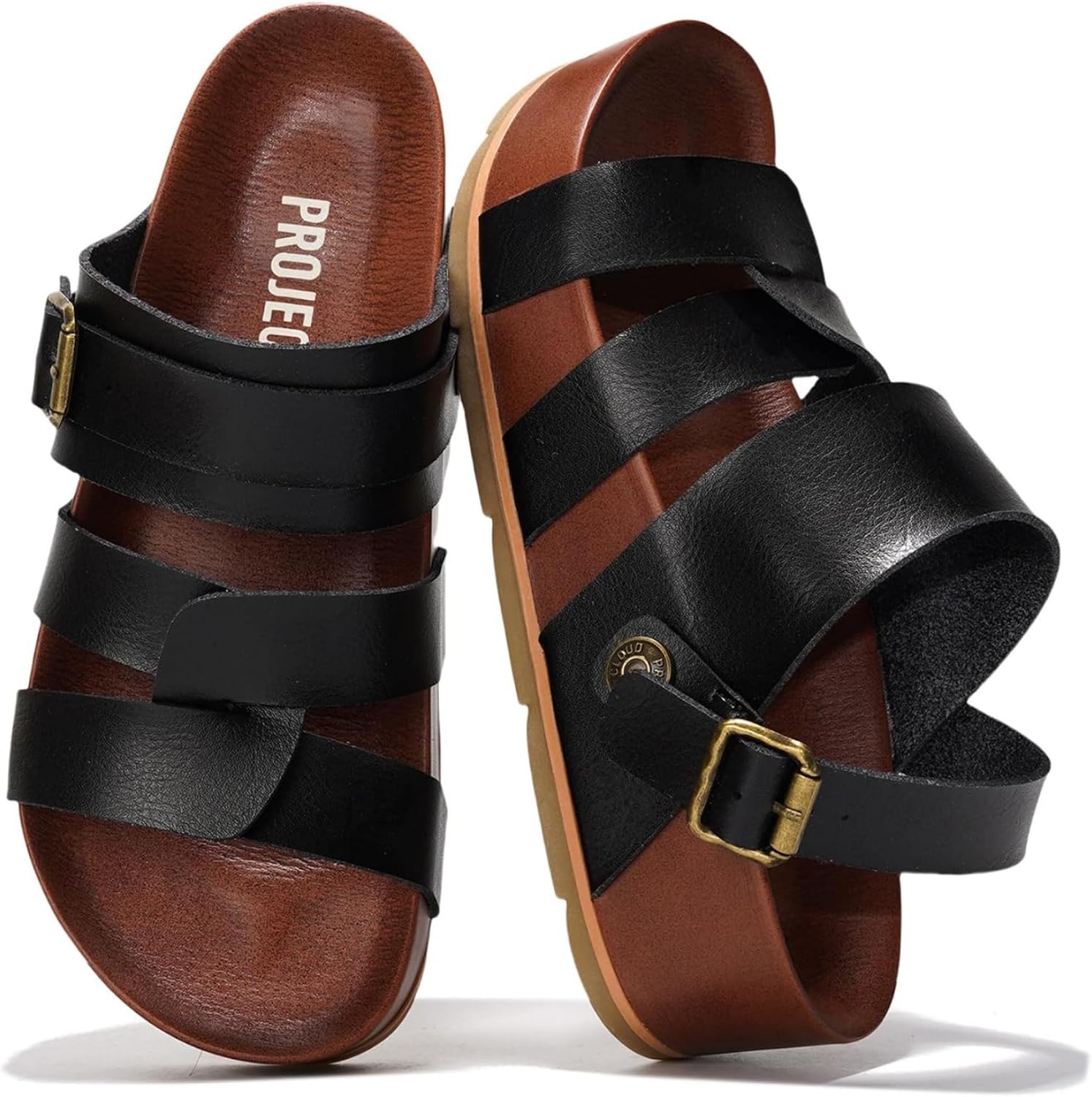 Project Cloud Platform Sandals Women – Strappy Wedges with Comfortable Plush & Soft Insole – Lightweight & Non Slip Platform Sandals for Women 2026