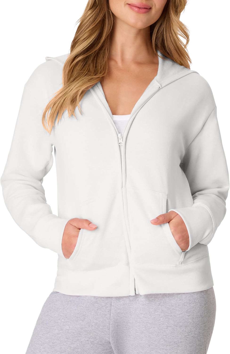 Hanes Women’s EcoSmart Fleece Sweatshirt for Women, Soft Midweight – Full-Zip Hoodie, Sweatshirt, or 1/4 Zip