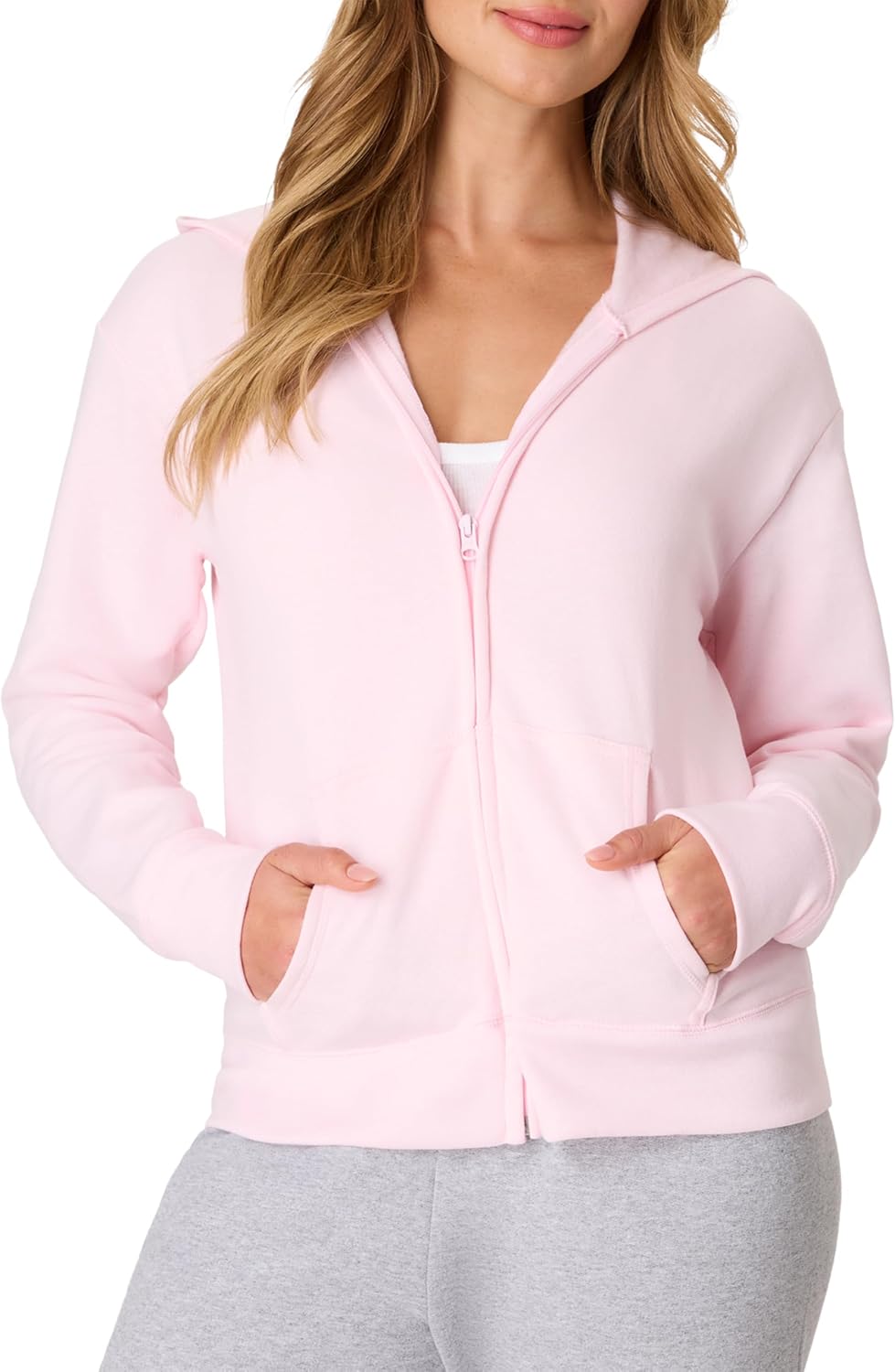 Hanes Women’s EcoSmart Fleece Sweatshirt for Women, Soft Midweight – Full-Zip Hoodie, Sweatshirt, or 1/4 Zip