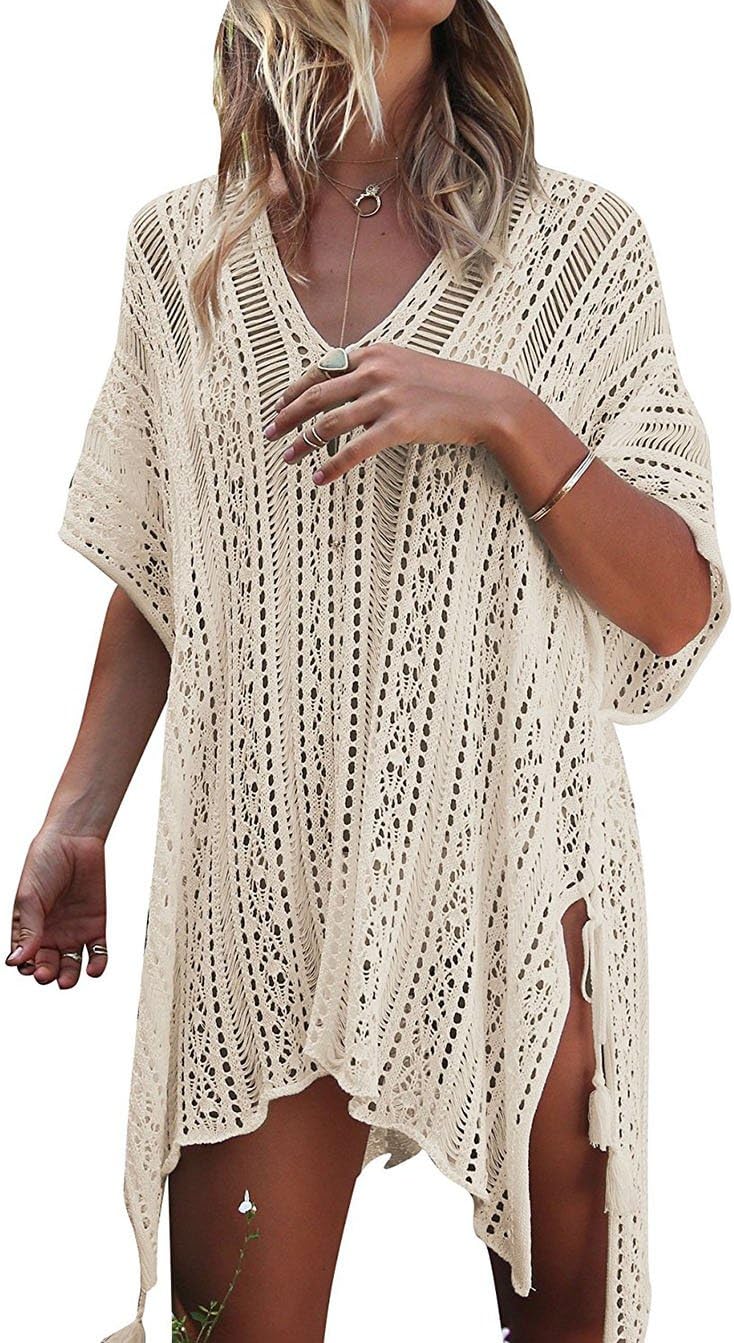 HARHAY Women’s Summer Swimsuit Bikini 2023 Beach Swimwear Crochet Cover up