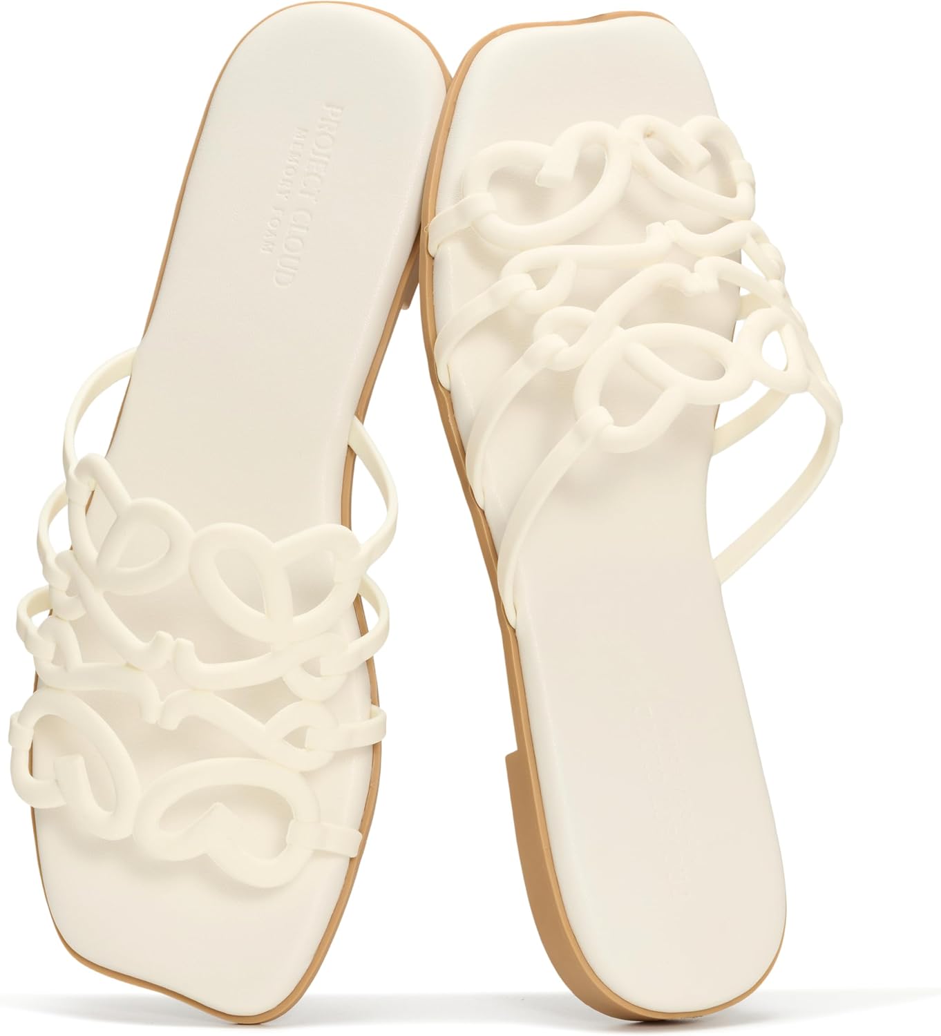 Project Cloud Womens Sandals with Memory Foam – Genuine Leather Sandals for Women 2026 – Flats – Non Slip & Comfortable Sandals Women (Lisa)