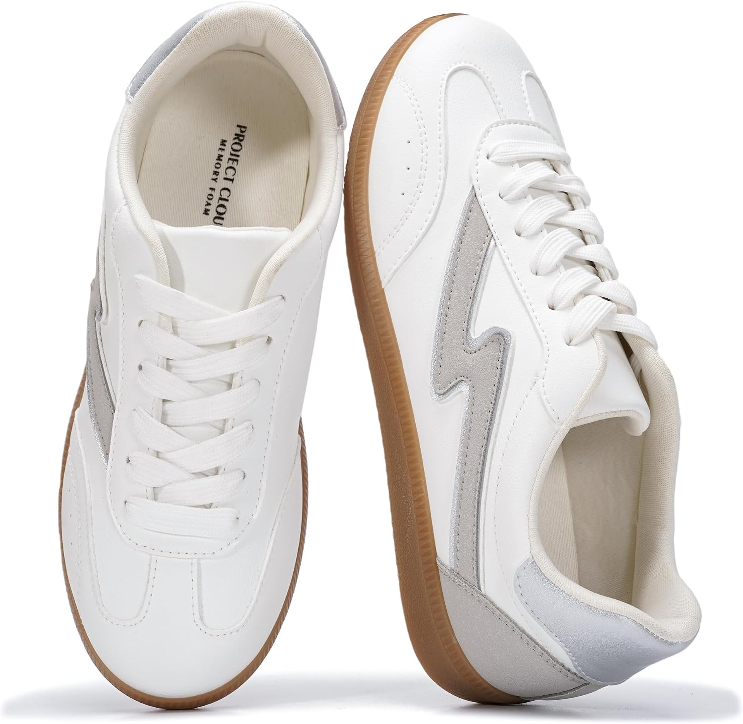 Project Cloud Fashion Sneakers for Women 2026 – Lace-Up Shoes Trendy Women Sneakers with Memory Foam Insole Women’s Fashion Sneakers Non-Slip Womens Shoes (Irita)