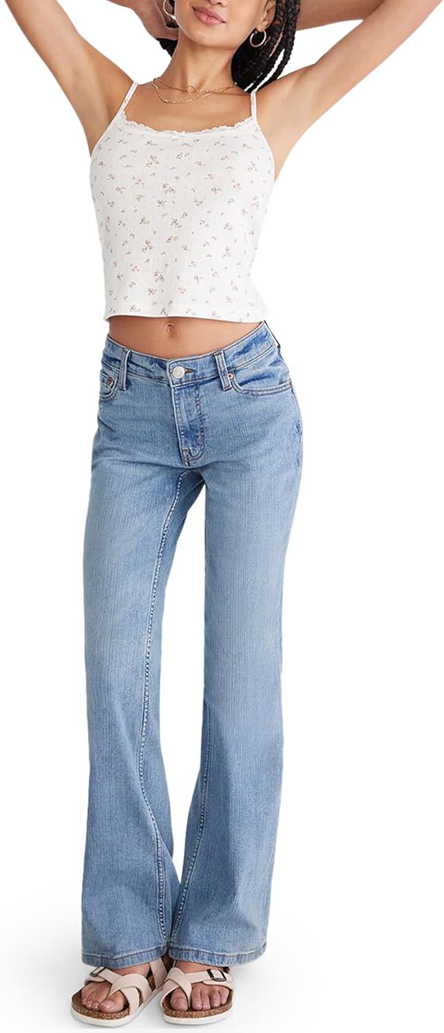 Aeropostale Women’s Mid Rise Flare Jean