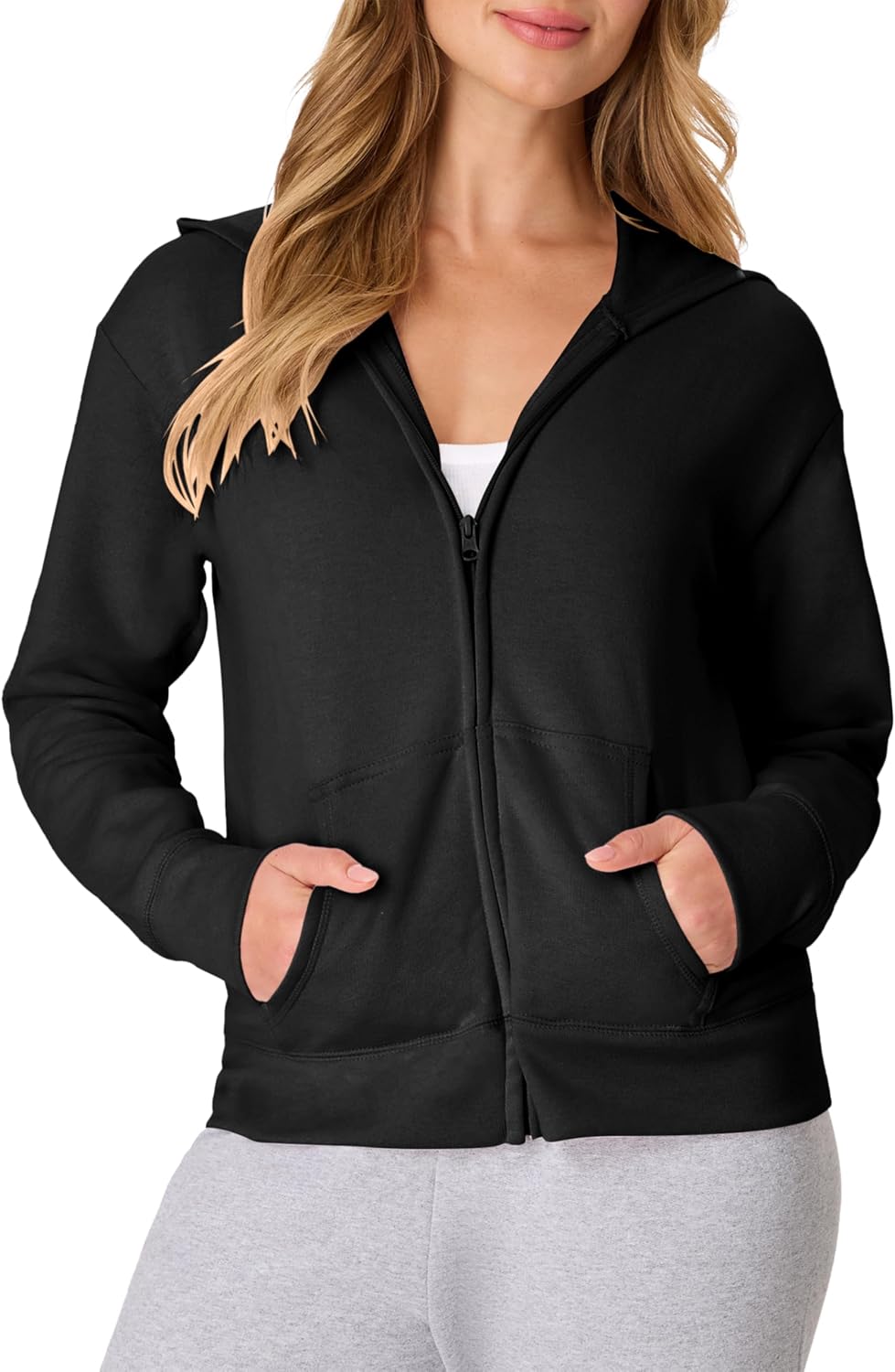 Hanes Women’s EcoSmart Fleece Sweatshirt for Women, Soft Midweight – Full-Zip Hoodie, Sweatshirt, or 1/4 Zip