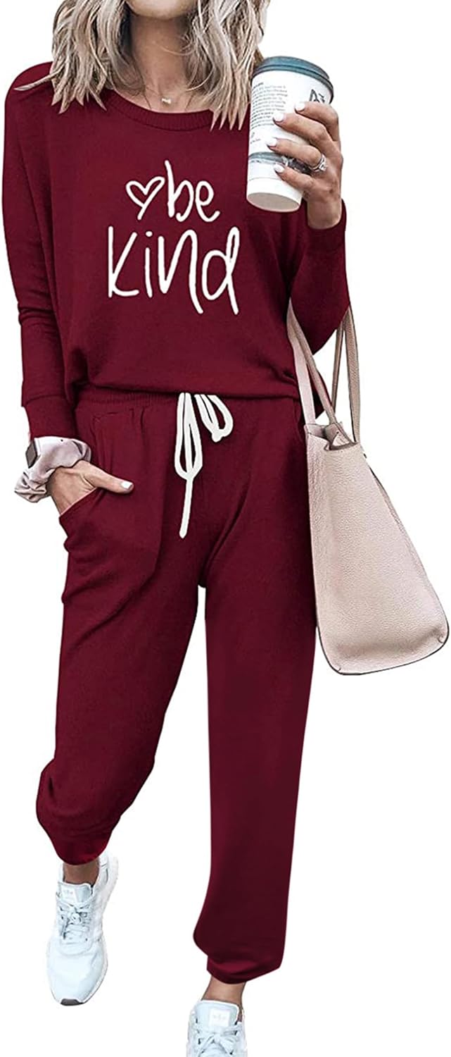 PRETTYGARDEN Travel Outfit Women 2 Piece Lounge Sets | Long Sleeve Shirts, Jogger Pants Pockets, Matching Track Suits, Fall Spring Comfy Clothes for Casual Outing, Cruise, Airport