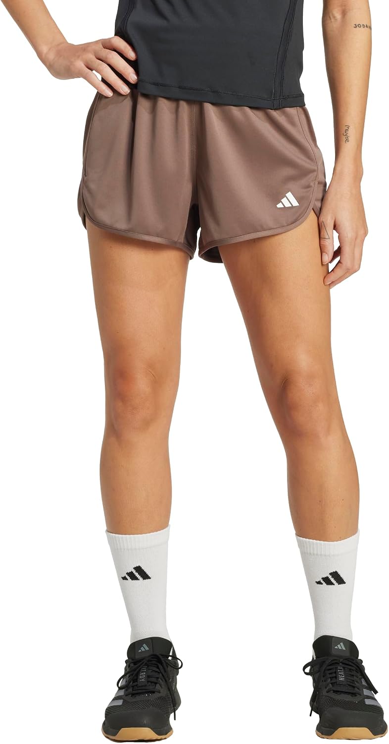 adidas Womens Pacer Essentials Knit High-Rise Shorts Casual Bottoms Casual – Purple