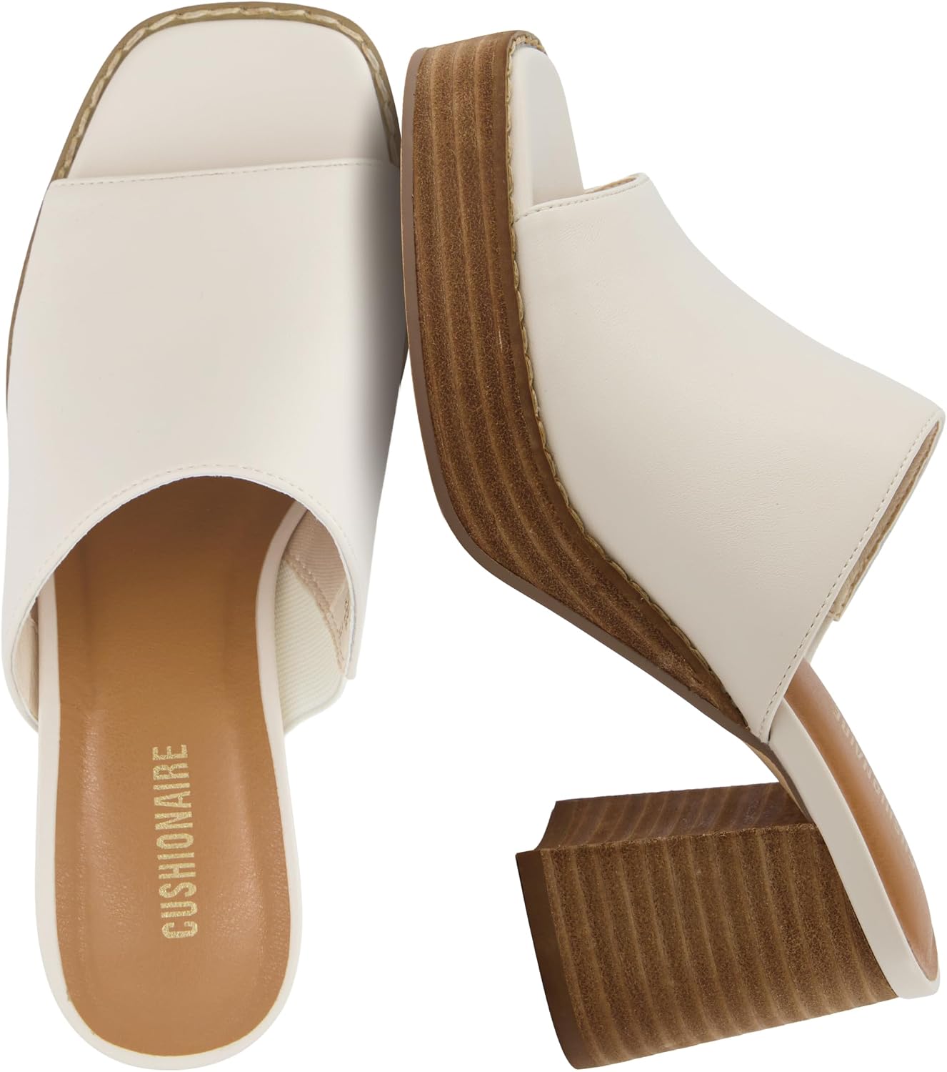 CUSHIONAIRE Women’s Keeper soft one band Heel Sandal +Memory Foam, Wide Widths Available