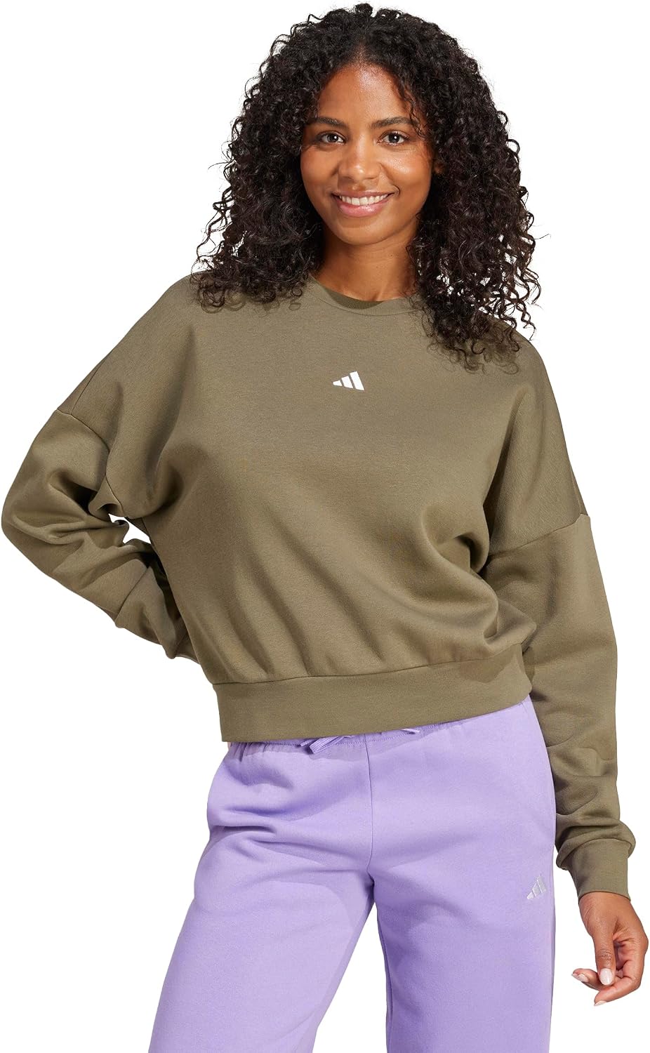 adidas Women’s Essentials Small Logo FeelCozy Sweatshirt