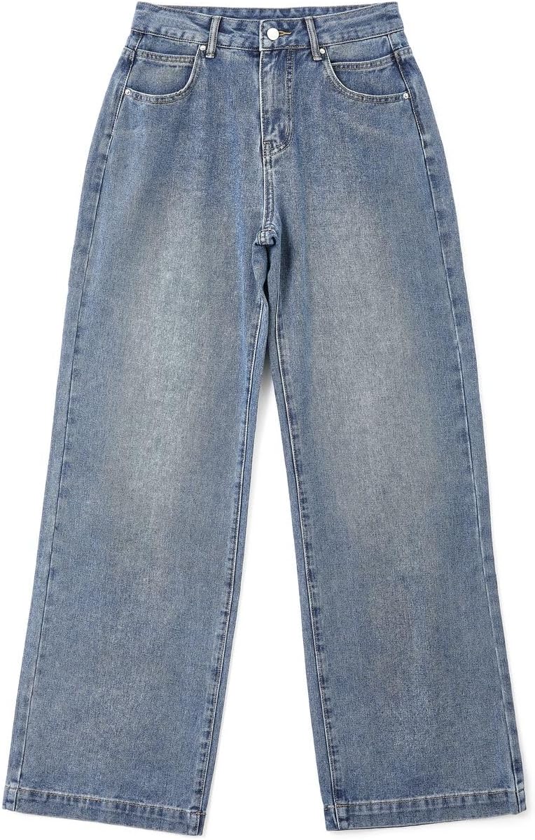 Jeans for Women Wide Leg Baggy Jeans High Waist Y2K Casual Loose Boyfriends Trousers Vintage Streetwear