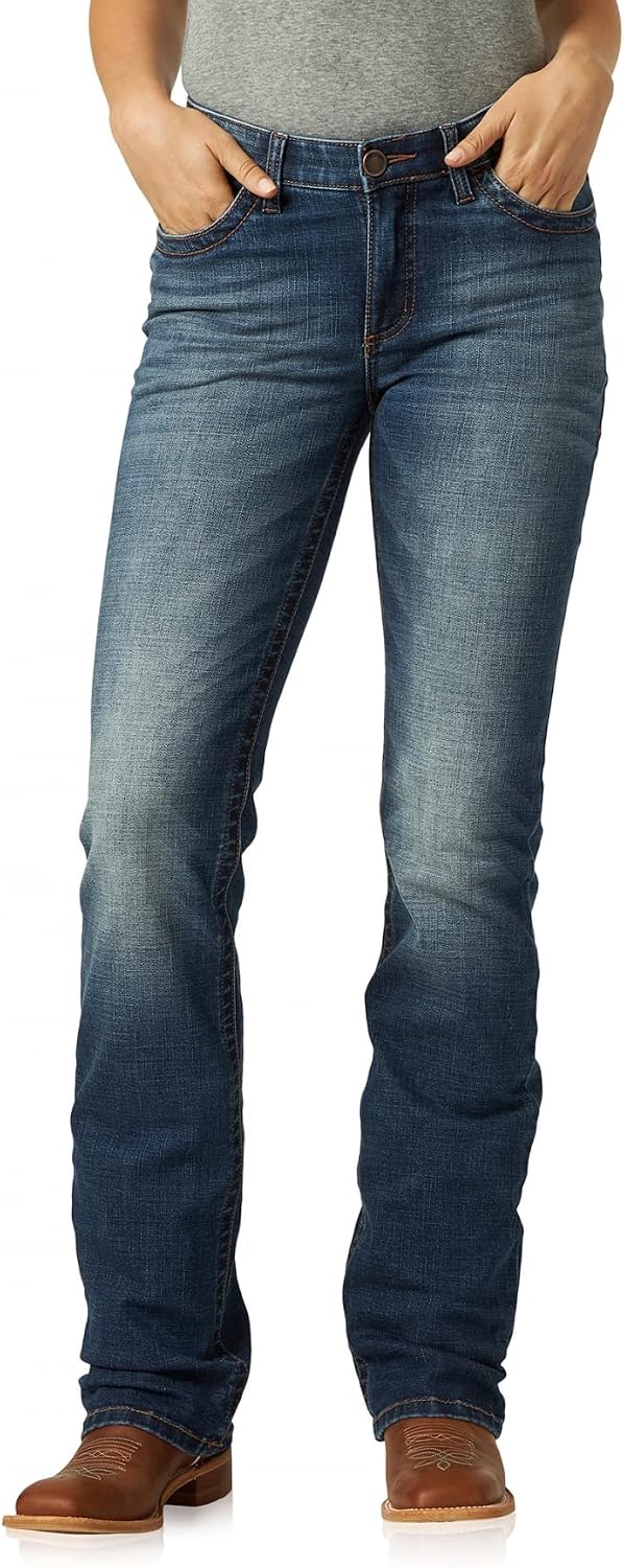 Wrangler Women’s Willow Mid Rise Performance Waist Boot Cut Ultimate Riding Jean