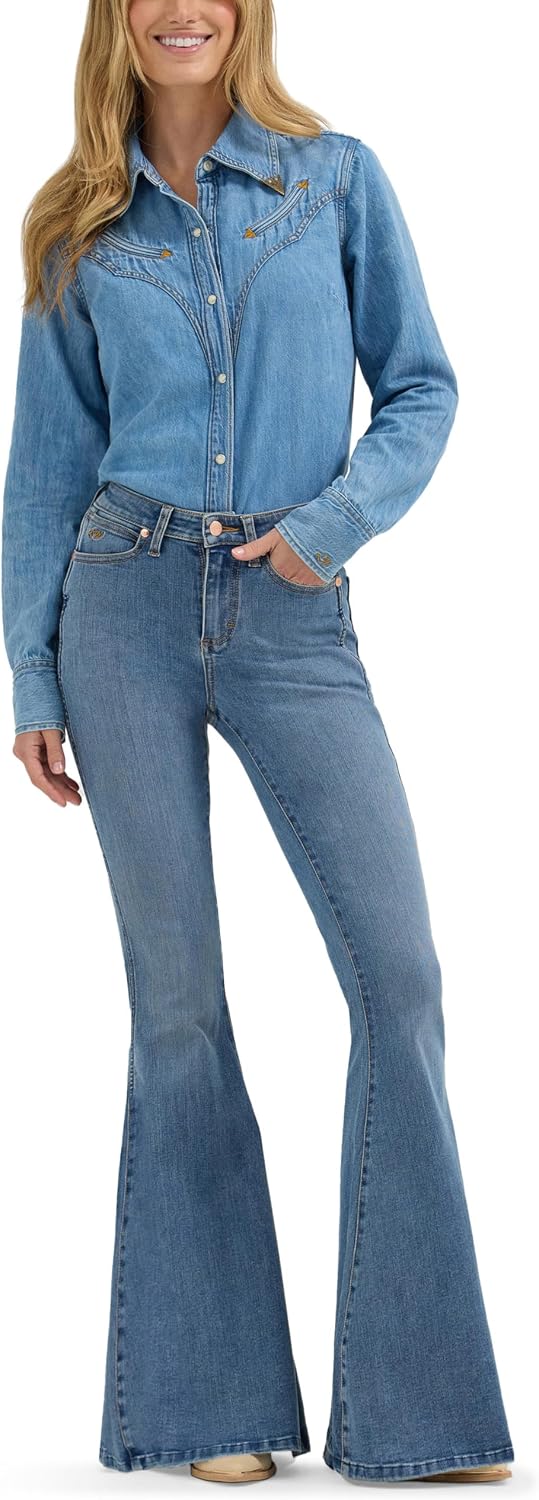 Wrangler Women’s x Wilson Lainey Bell-Bottom, Daydream Wash