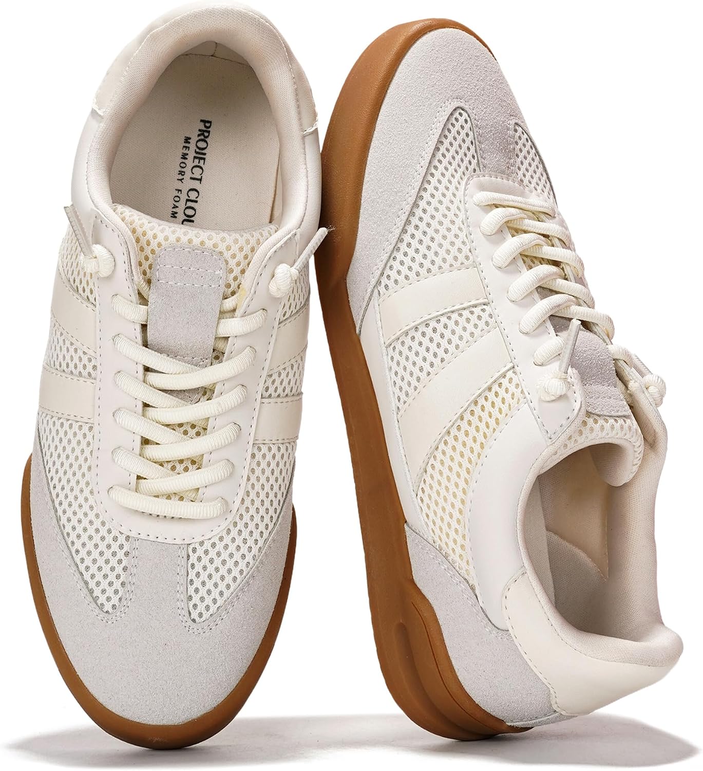 Project Cloud 100% Genuine Leather Casual Sneakers for Women – Memory Foam Insoles – Womens Shoes & Lightweight Women’s Fashion Sneakers – Slip On Shoes for Women Footwear (Verdy)