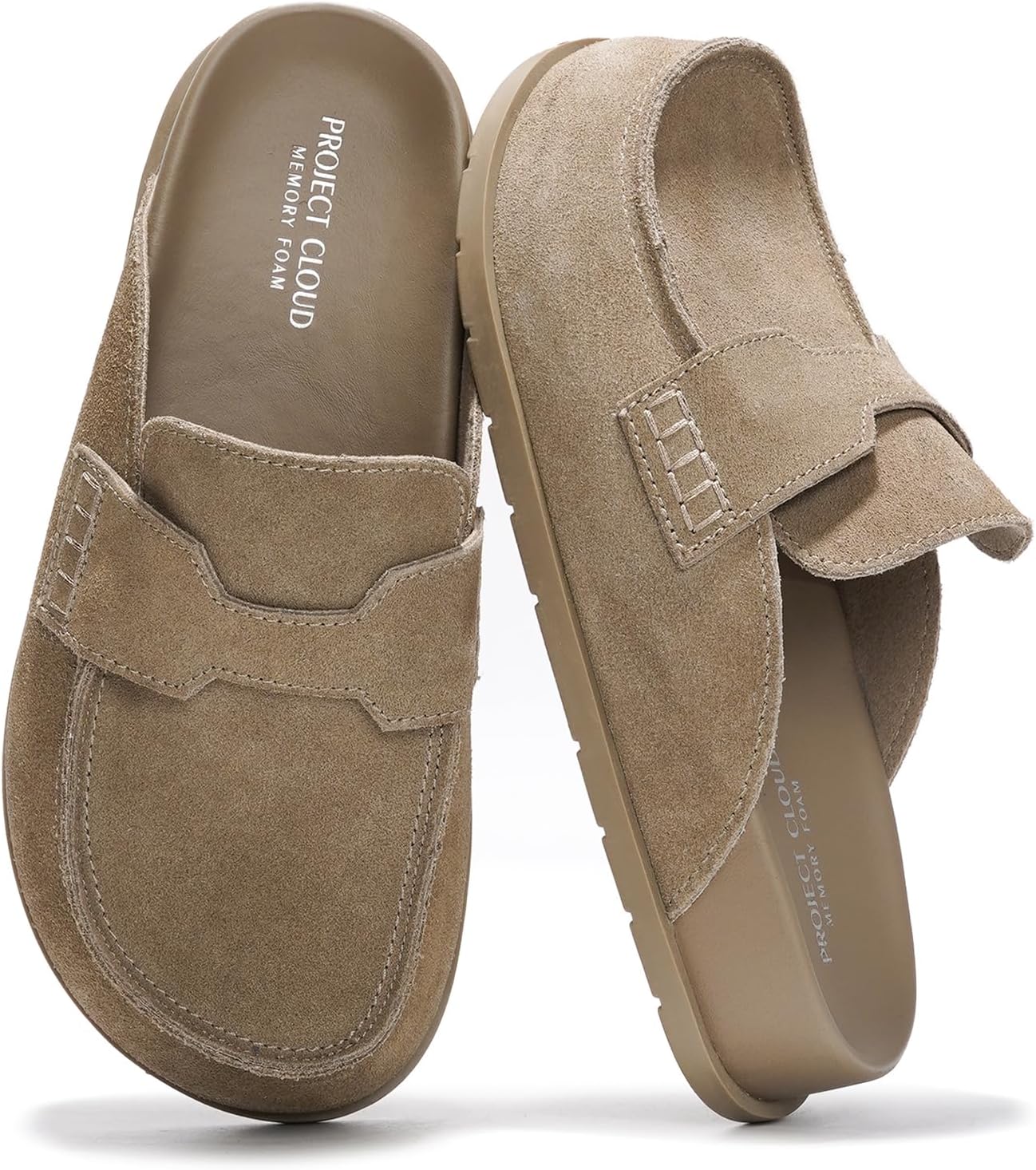 Project Cloud 100% Genuine Leather Womens Clogs – Plush & Soft Insole with Arch Support Non Slip Mules & Clogs for Women Footwear – Water Resistant Women Shoes (Foamy)