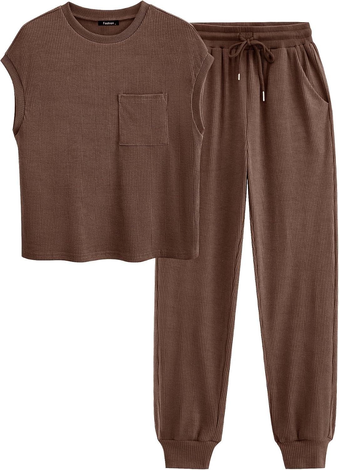 BTFBM Women’s Two Piece Tracksuit Outfits Summer Short Sleeve Tops Long Pants Jogger Lounge Matching Sets Sweatsuit