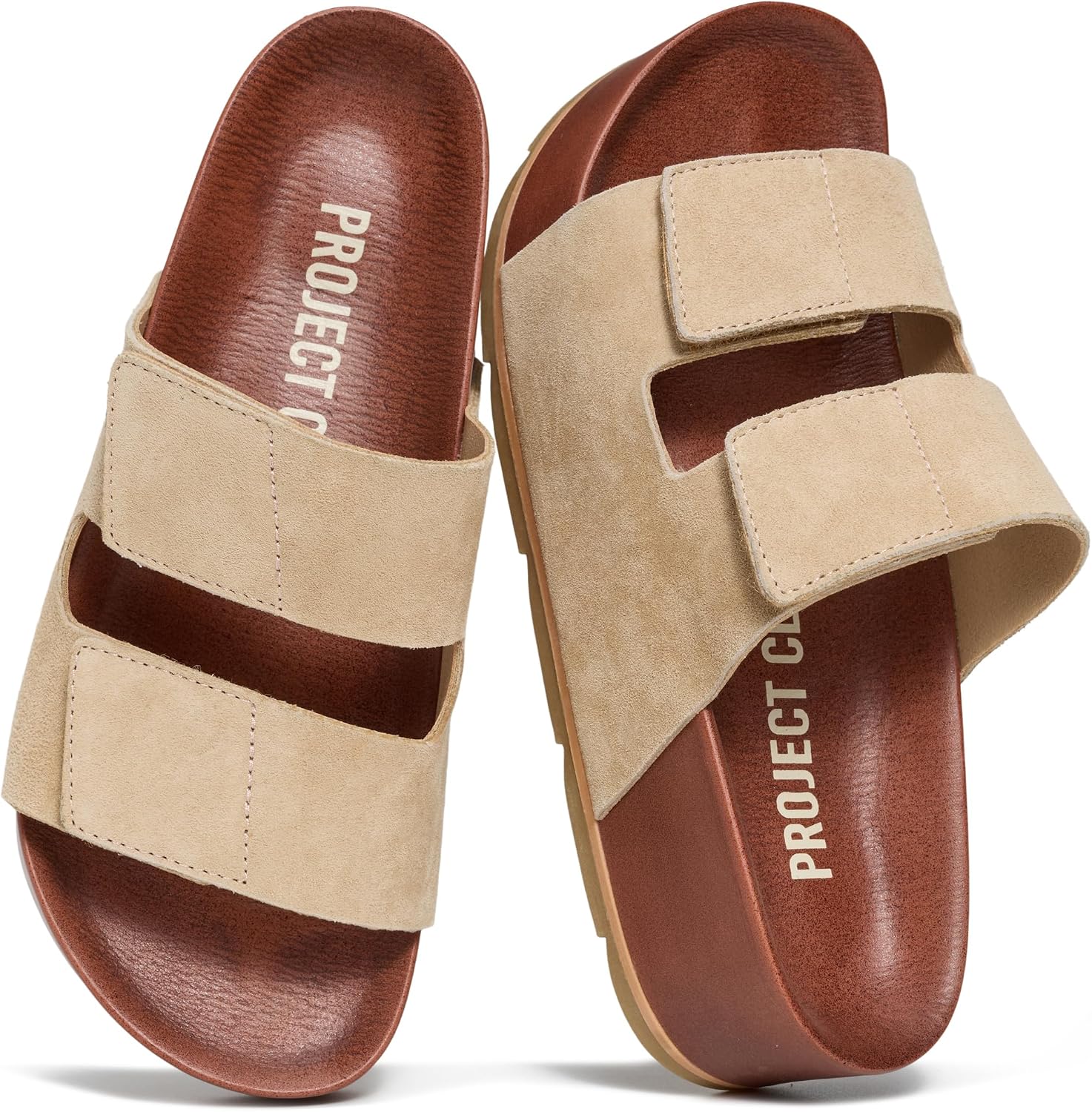 Project Cloud 100% Genuine Leather Platform Sandals Women Footwear-Beach Essentials Summer Wedges with Plush and Soft Insole-Non Slip & Lightweight Wedge Sandals For Women 2026