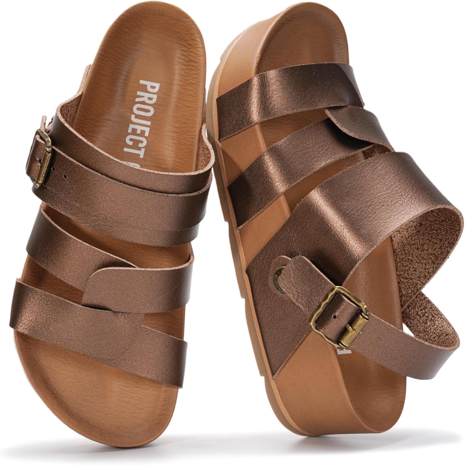 Project Cloud Platform Sandals Women – Strappy Wedges with Comfortable Plush & Soft Insole – Lightweight & Non Slip Platform Sandals for Women 2026