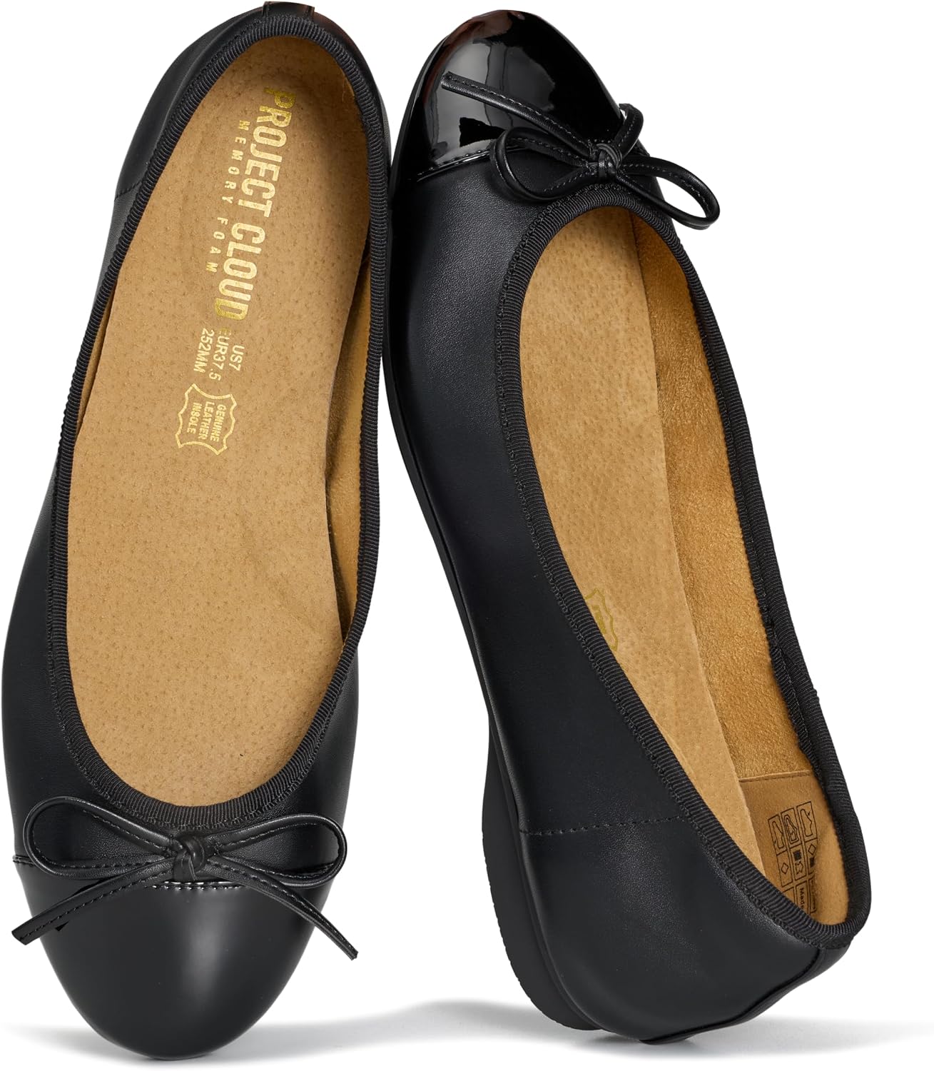 Project Cloud Ballet Flats for Women Shoes – Genuine Leather Insole and Lightweight Mary Jane Flats – Non-Slip and Comfortable Womens Shoes