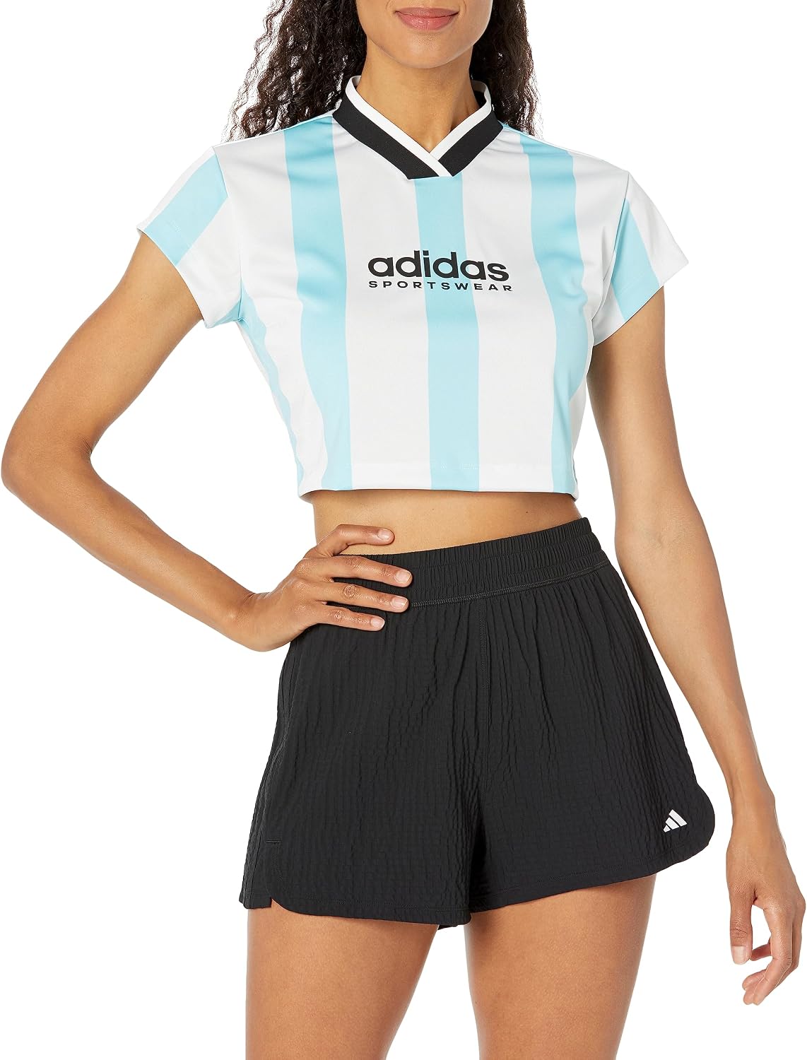 adidas Women’s Tiro Colorblock Cropped Tee