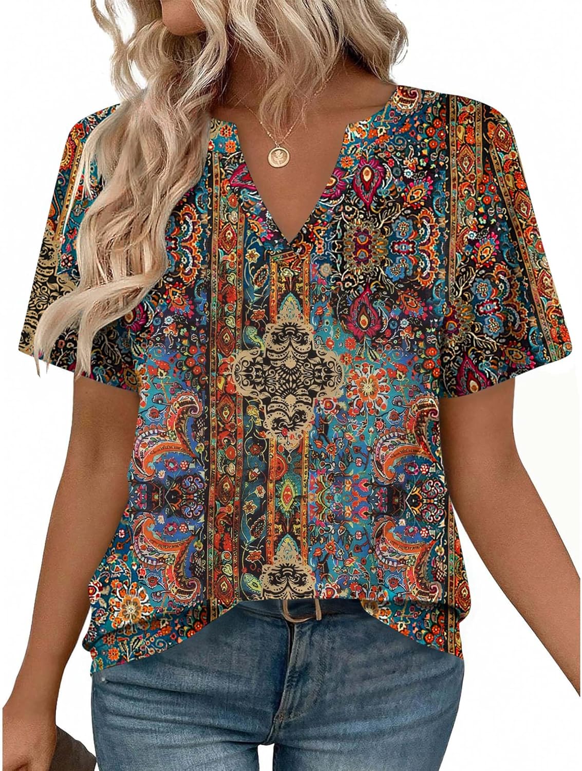 Zeagoo Womens Tops Short Sleeve V Neck Tee Shirts Cute Dressy Casual Clothing Business Work Blouse