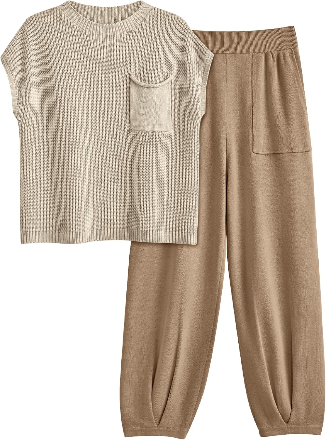 LILLUSORY 2 Piece Knit Sets For Women Trendy Sweatsuit Sets
