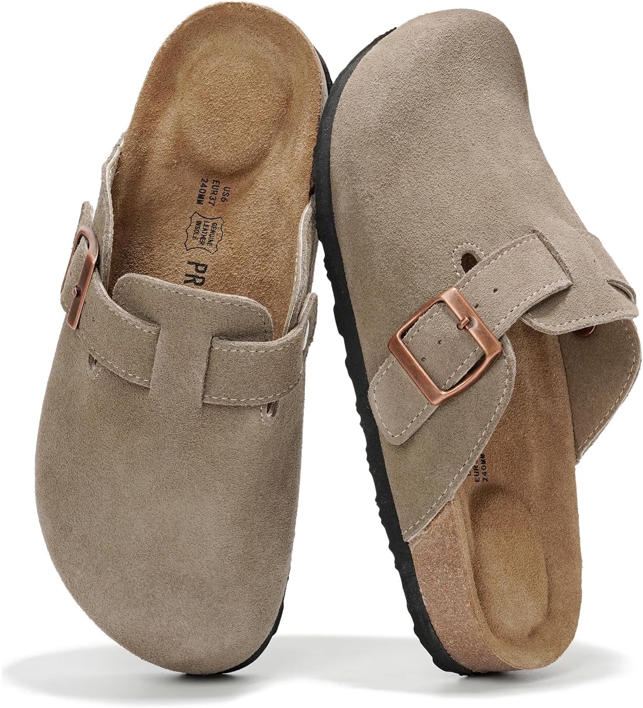 Project Cloud 100% Genuine Leather Footbed Clogs for Women – Memory Foam Arch Support Slippers for Women – Trendy Slip-ons Women’s Mules & Clogs Sandals