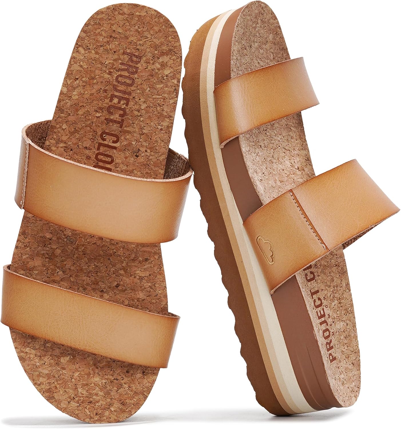Project Cloud Womens Sandals – Premium Cork Insole Insole Shoes for Women Lightweight and Non Slip Beach Sandals for Women 2026 (Riptide)