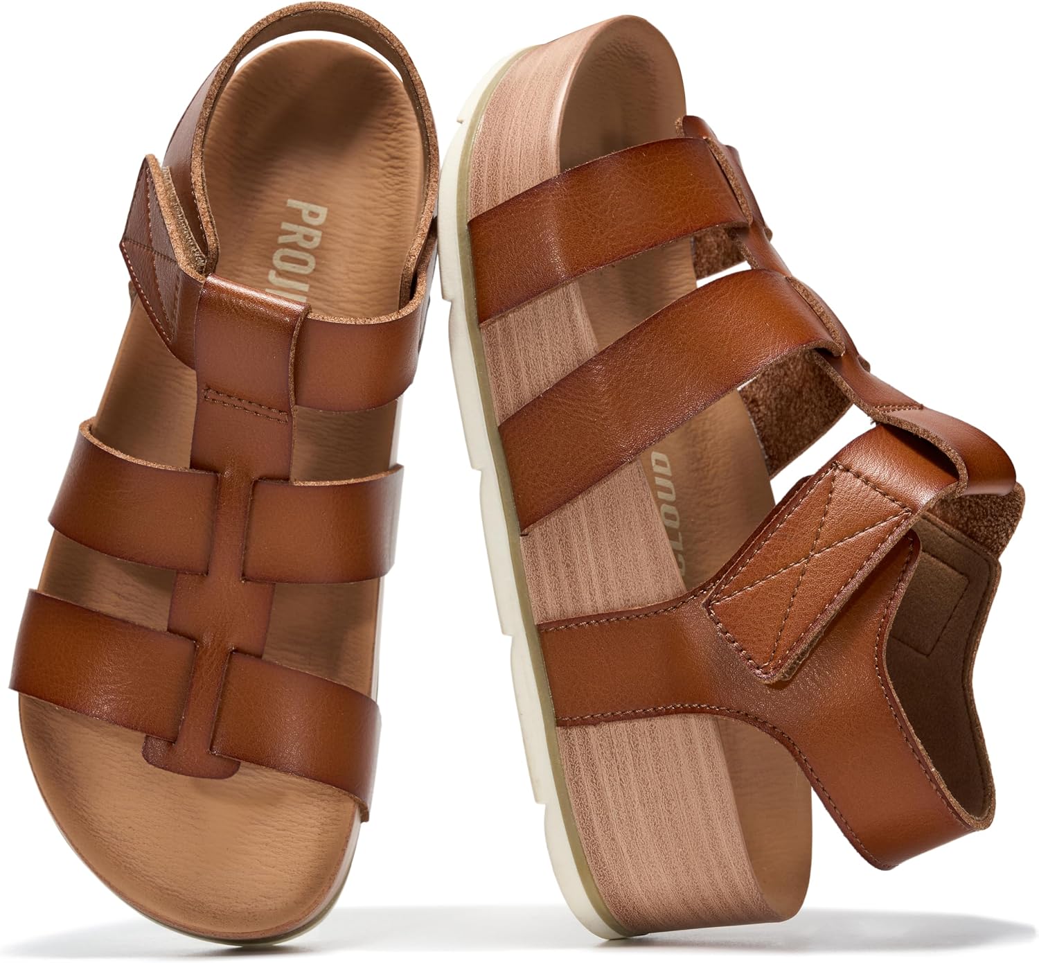 Project Cloud Platform Sandals Women – Strappy Wedges with Comfortable Plush & Soft Insole – Lightweight & Non Slip Platform Sandals for Women 2026