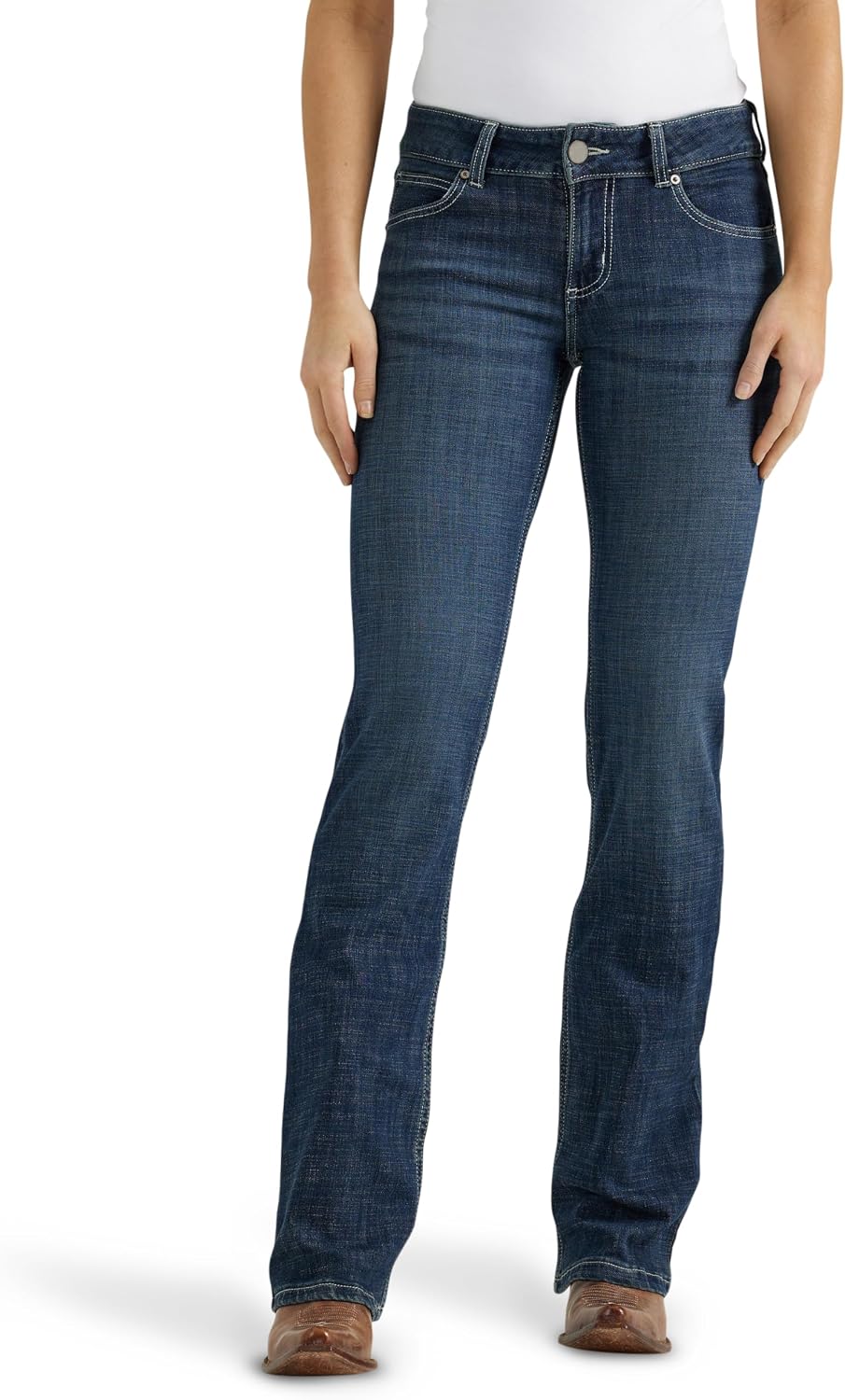Wrangler Women’s Western Mid Rise Stretch Boot Cut Jean