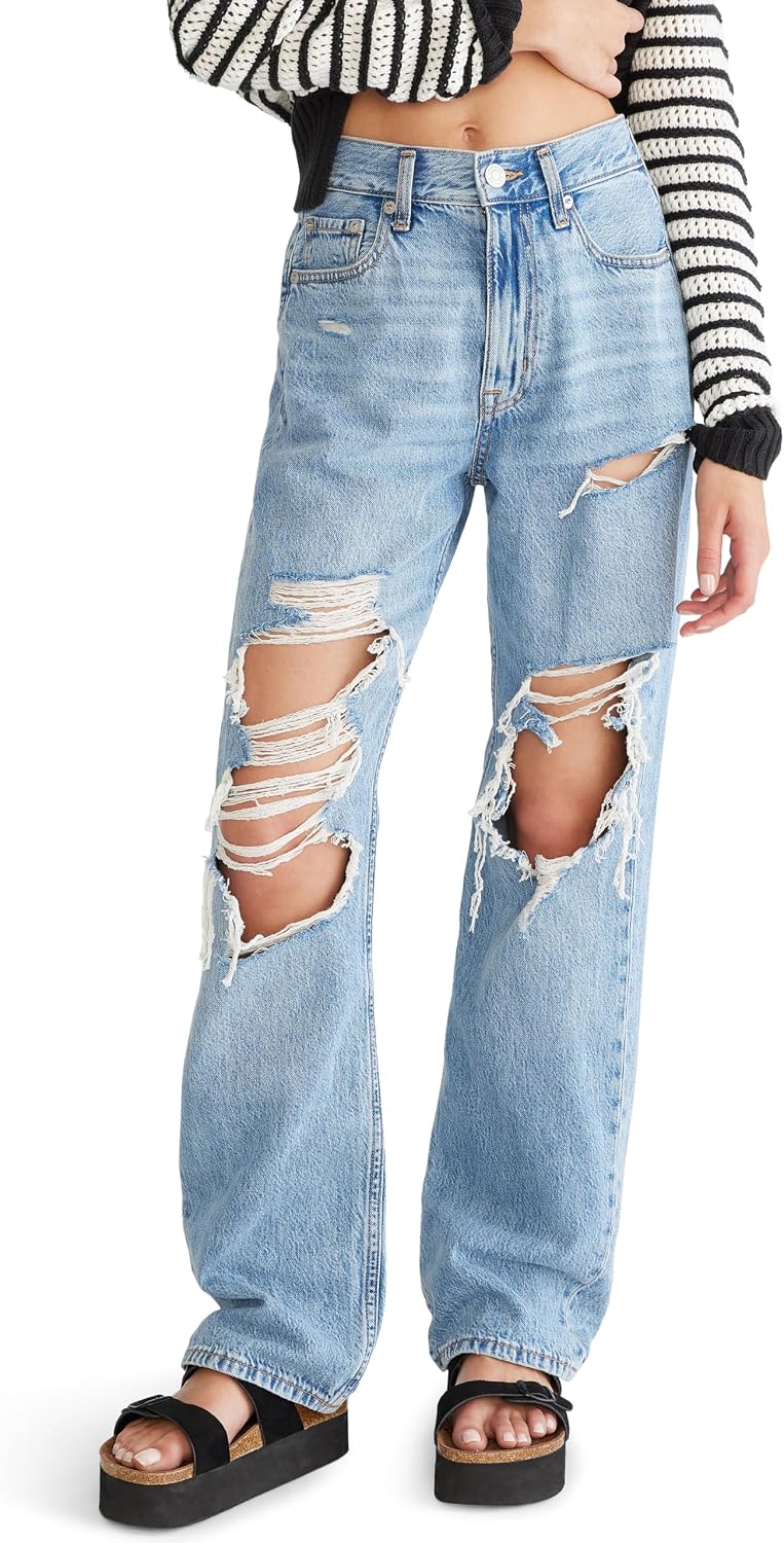 Aeropostale Women’s Aeropostale Womens Juniors High Rise Loose Fit Jean