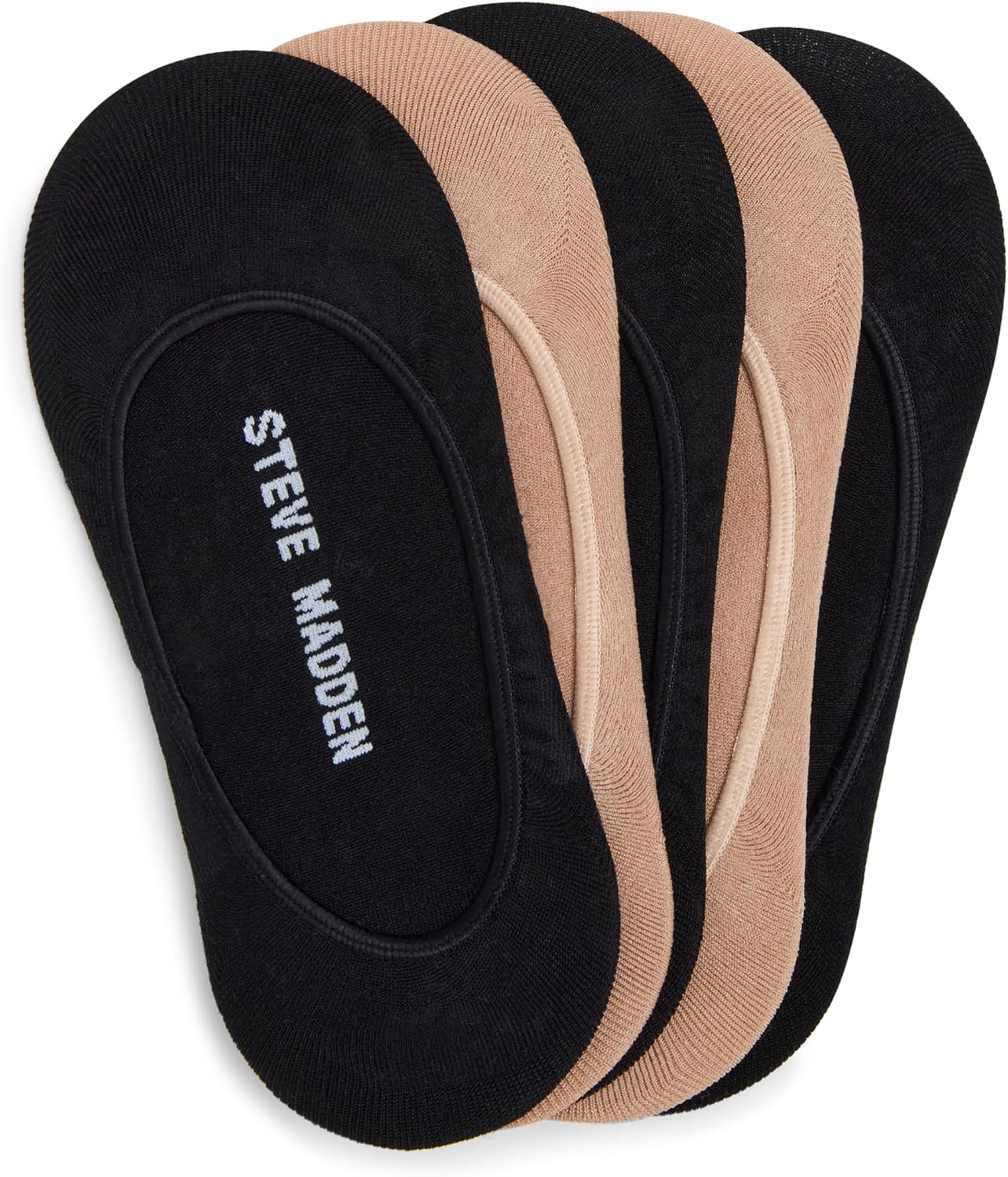 Steve Madden Womens 5PK Solid Microfiber Sneaker Liners