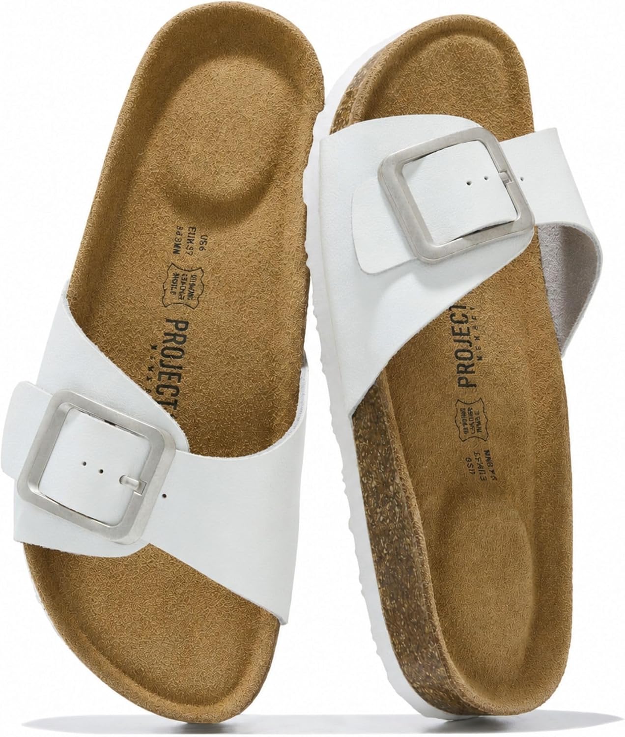 Project Cloud 100% Genuine Leather Sandals Women Dressy Beach Essentials Slides for Women Footwear – Lightweight with Memory Foam Insole Sandals for Women 2026 – Womens Slides