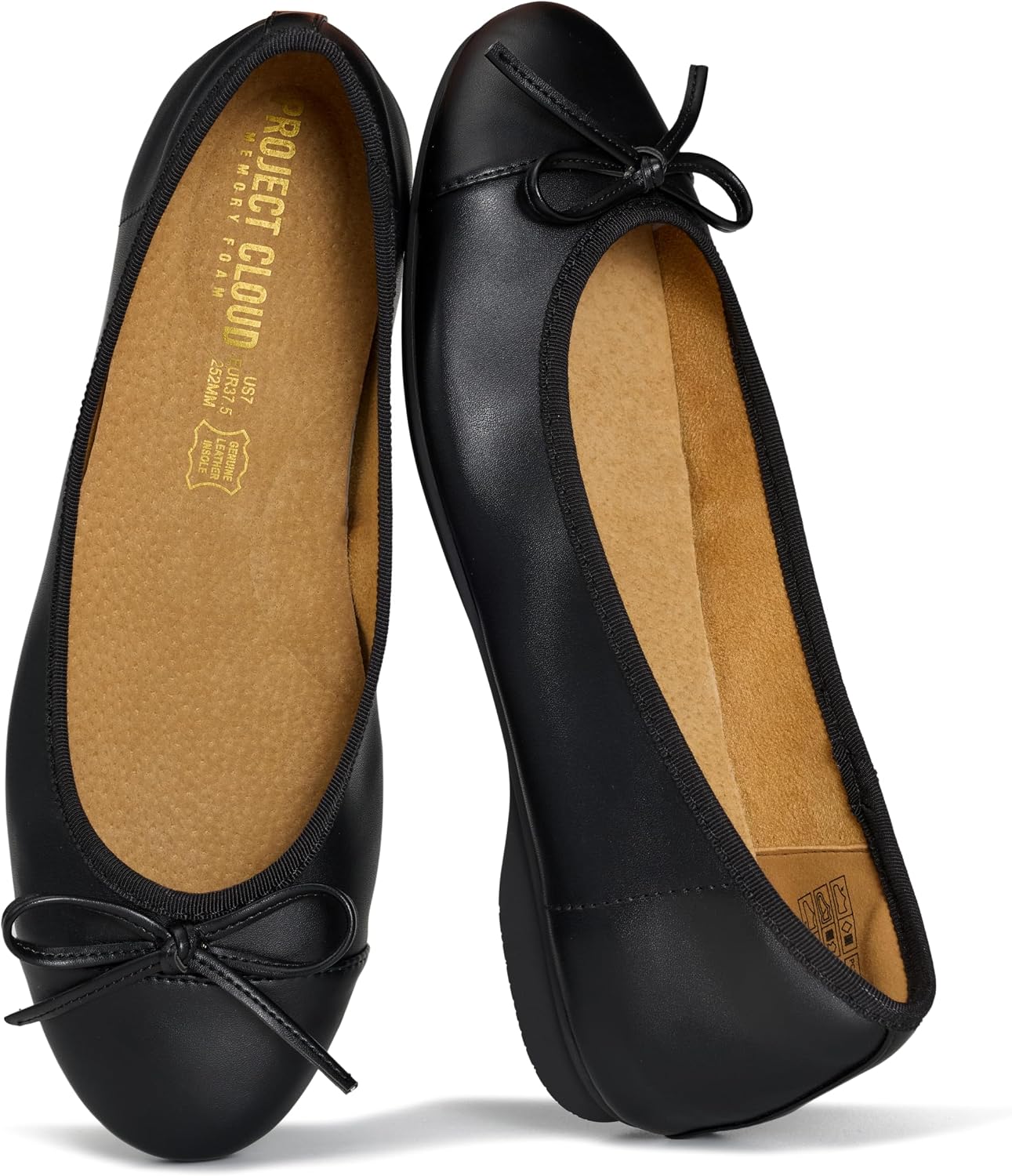 Project Cloud Ballet Flats for Women Shoes – Genuine Leather Insole and Lightweight Mary Jane Flats – Non-Slip and Comfortable Womens Shoes