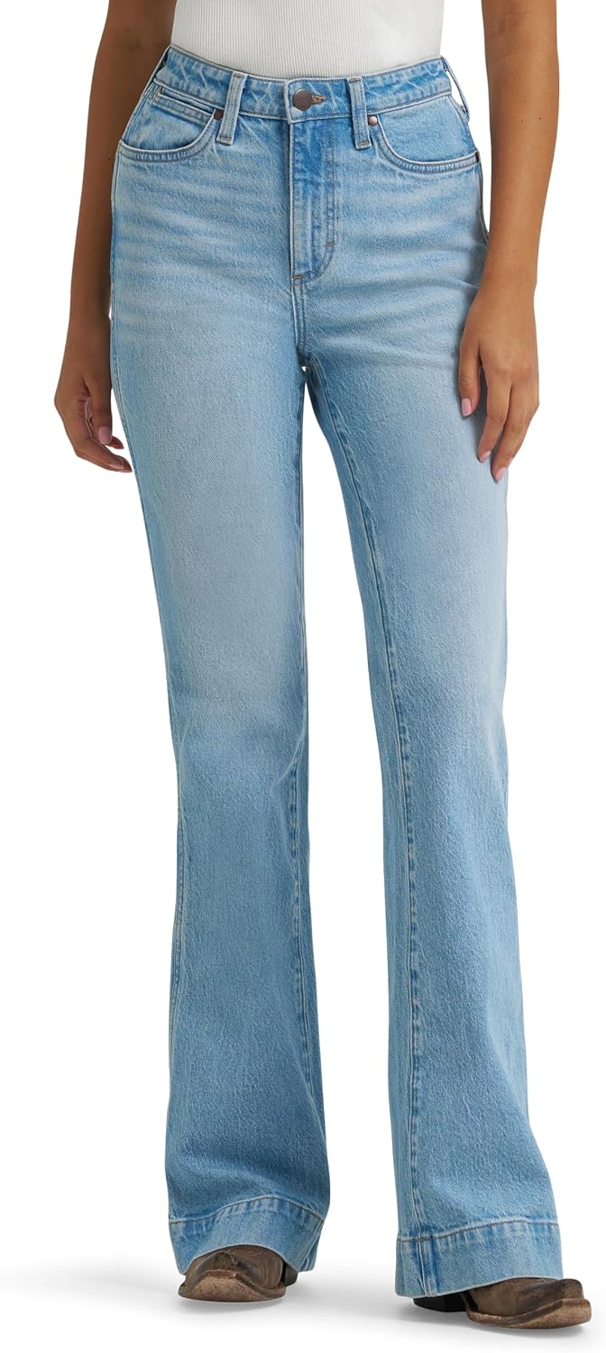 Wrangler Brooklyn Retro Bailey High Rise Pintuck Women’s Trouser Jeans 112367632