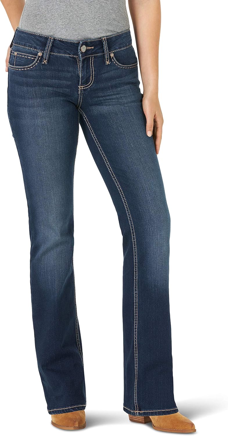 Wrangler Women’s Retro Mae Mid Rise Stretch Boot Cut Jean