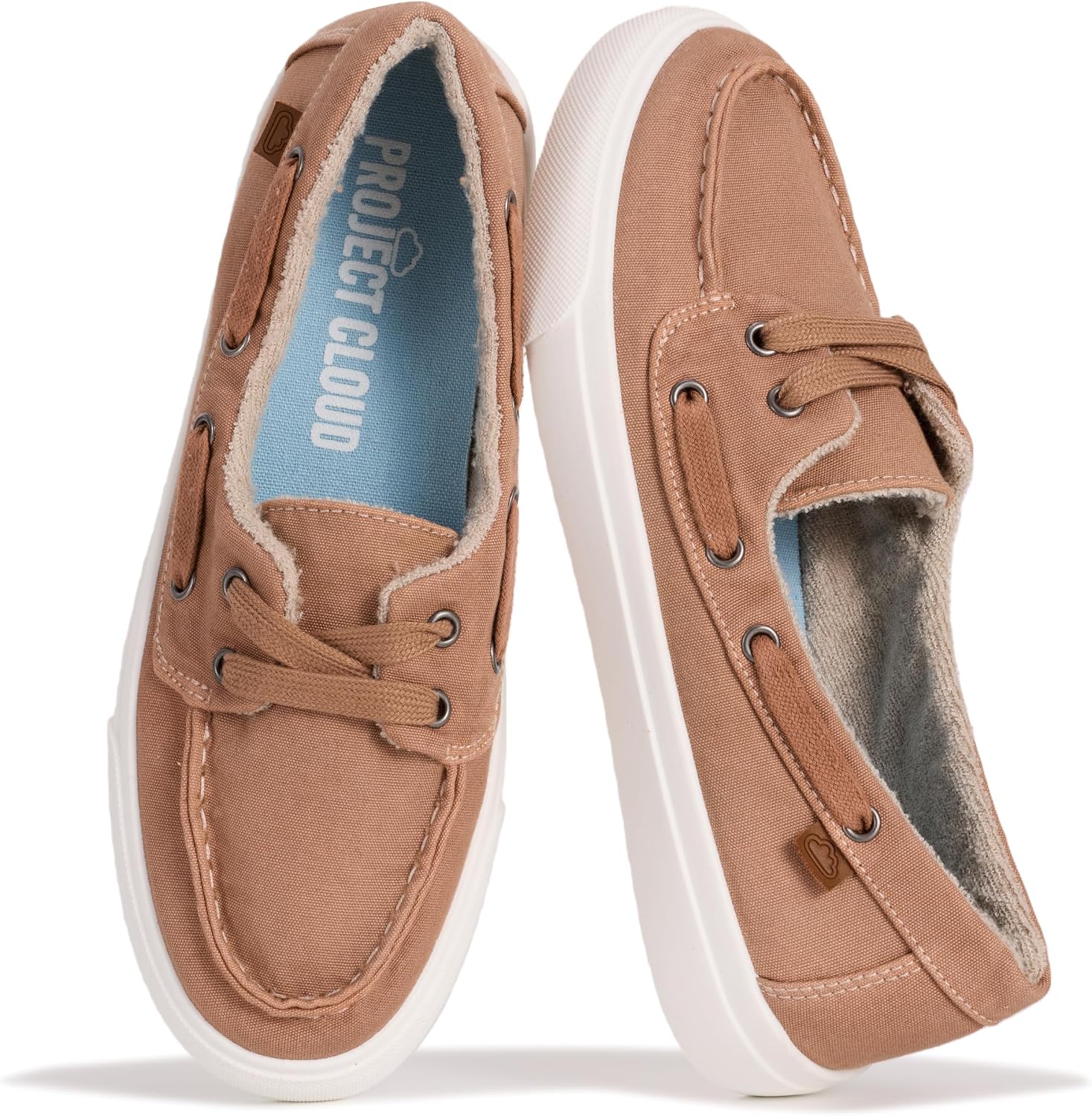Project Cloud Canvas Sneakers for Women – Memory Foam Slip On Shoes Women Footwear – Lightweight and Non Slip Fashion Sneakers (Seasalt)