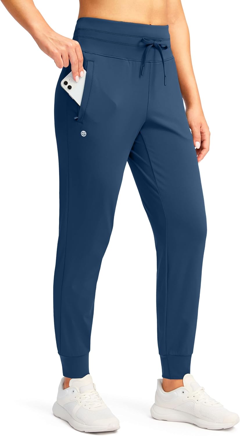 G Gradual Women’s Joggers Pants with Zip Pockets Athletic Sweatpants | High Waisted, Stretchy, Breathable, Durable, Tapered cuff, Workout, Running, Gym, Yoga, Lounge, Work, Travel