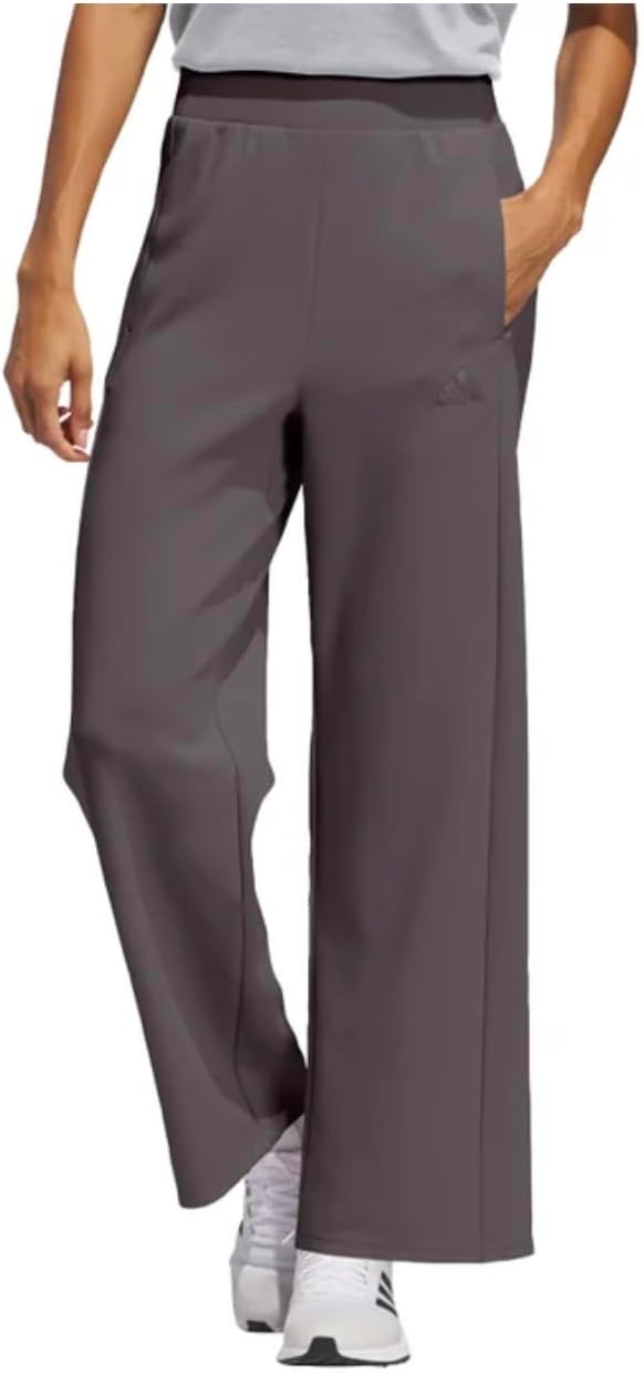 adidas Women’s Wide Leg Pant with Pockets (US, Alpha, Medium, Regular, Regular, Grey Strata (Gray))