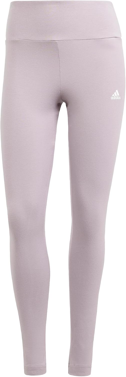 adidas Womens Essentials High-Waisted Logo Leggings Plus Size Training Casual – Purple